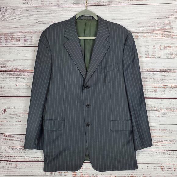 Ermenegildo Zegna Trofeo Gray Suit Jacket 54R EU 44 US XL Wool Sport Coat Italy - Picture 1 of 15